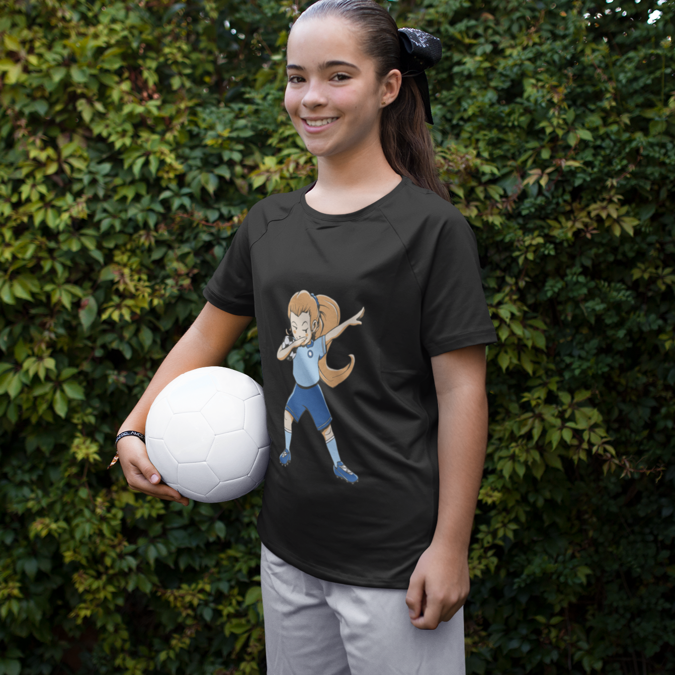 Dabbing Fußball Mädchen - T-Shirt