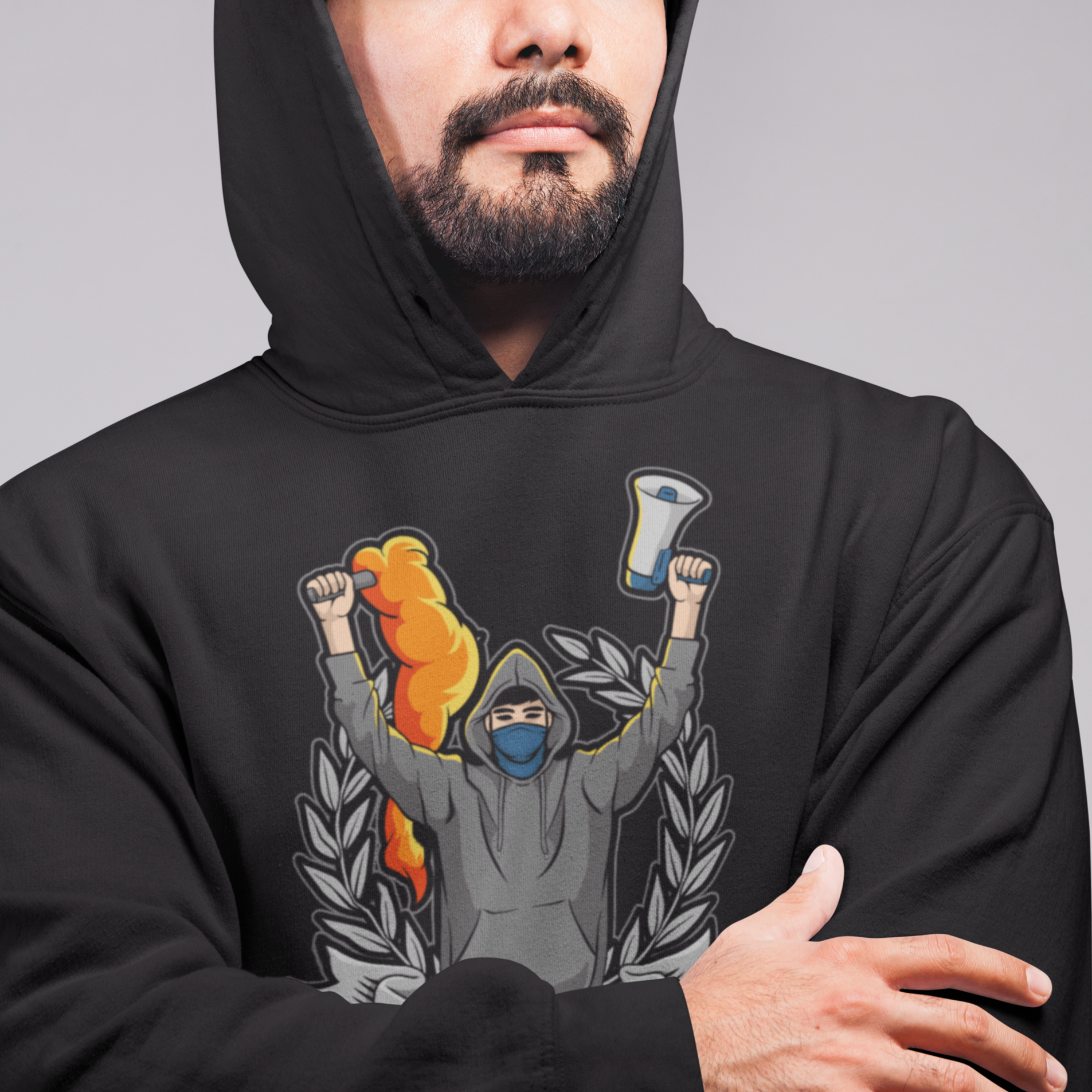 Ultra mit Pyro und Megafon Fan Hoodie