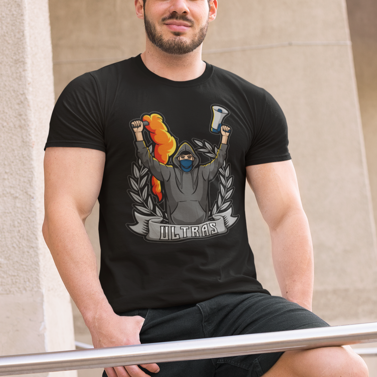 Ultra mit Pyro und Megafon Fan T-Shirt